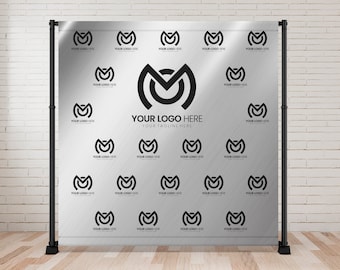 Business Backdrop Banner, Logo Photo Banner, Customize your Backdrop, Inauguration Backdrop