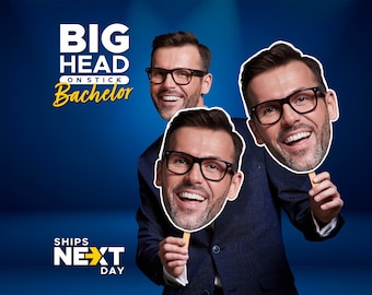 Big Personalized Face Cutouts on Sticks! Perfect for Bachelorette Celebrations. Customizable Cardboard Cutouts and Fun Fans!