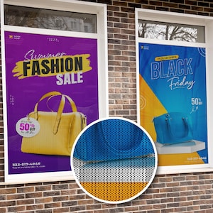Perforated vinyl, One Way Vision, Window Adhesive Vinyl