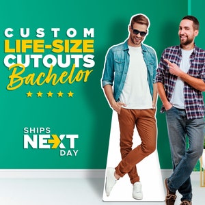 Custom Cutouts, Bachelor Cardboard Cutout, Bachelor Cutouts Party, Custom life size bachelor standee
