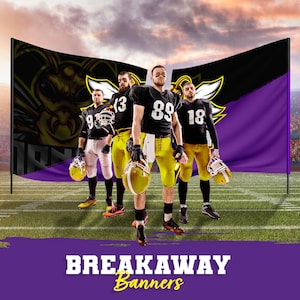 Custom Breakaway Banners! School Spirit with Personalized Vinyl Team Banners for Game Day, Football banners and Events