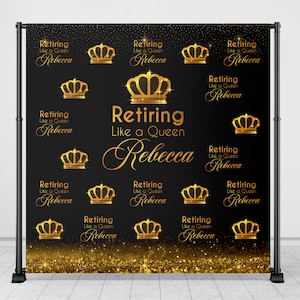 Fondo de jubilación Banner fiesta de oro, telón de fondo glam, telón de fondo de fiesta