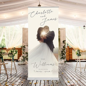 Wedding Retractable Banner Welcome Romantic Style