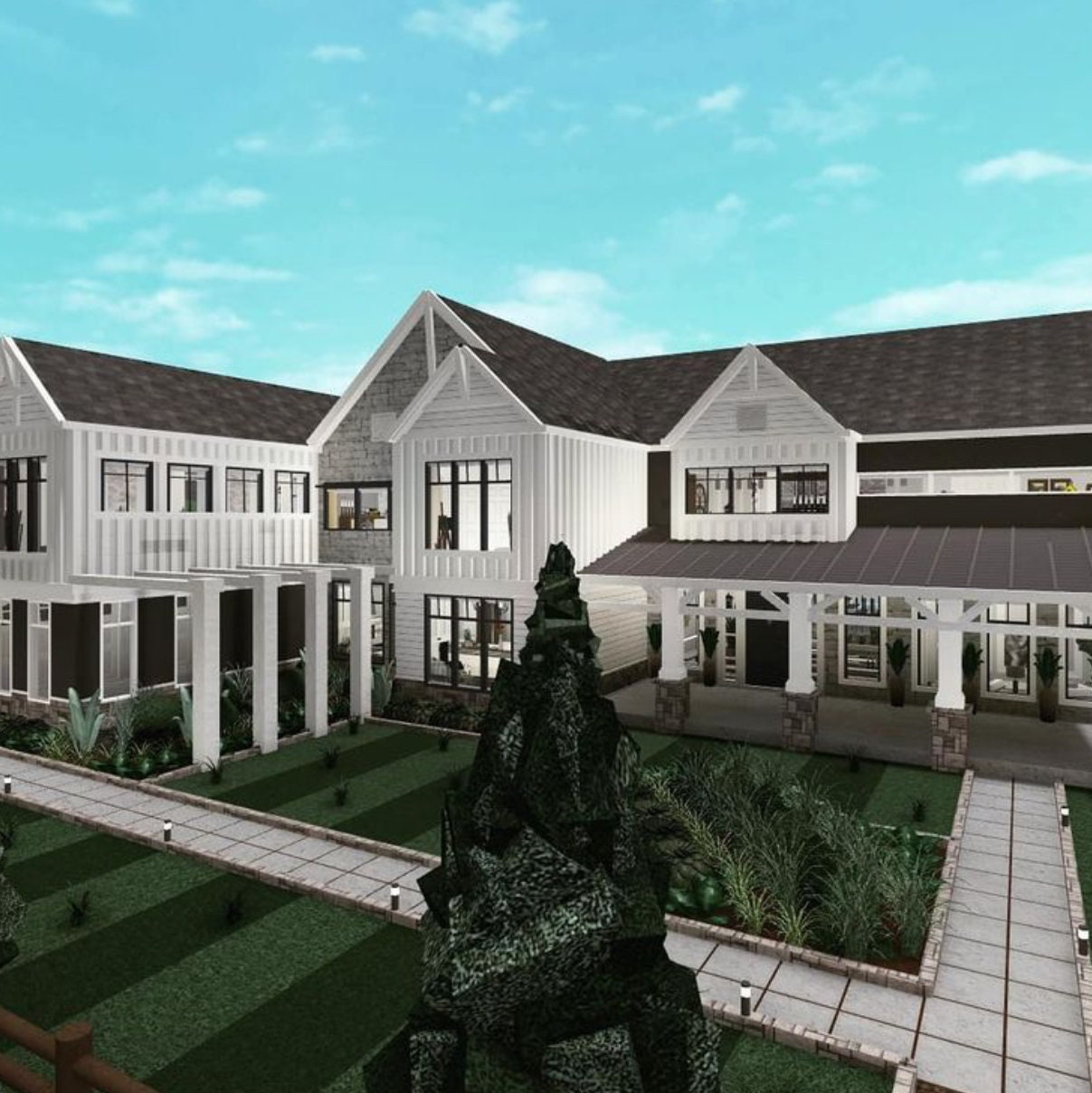 Bloxburg house inspired by Pinterest house : r/roblox