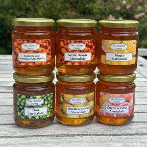 MARMALADES - Seville, Seville & Whisky, Ginger, Lime, Lemon Shredless, Citrus Shredless  - hand made in small batches on the farmhouse aga