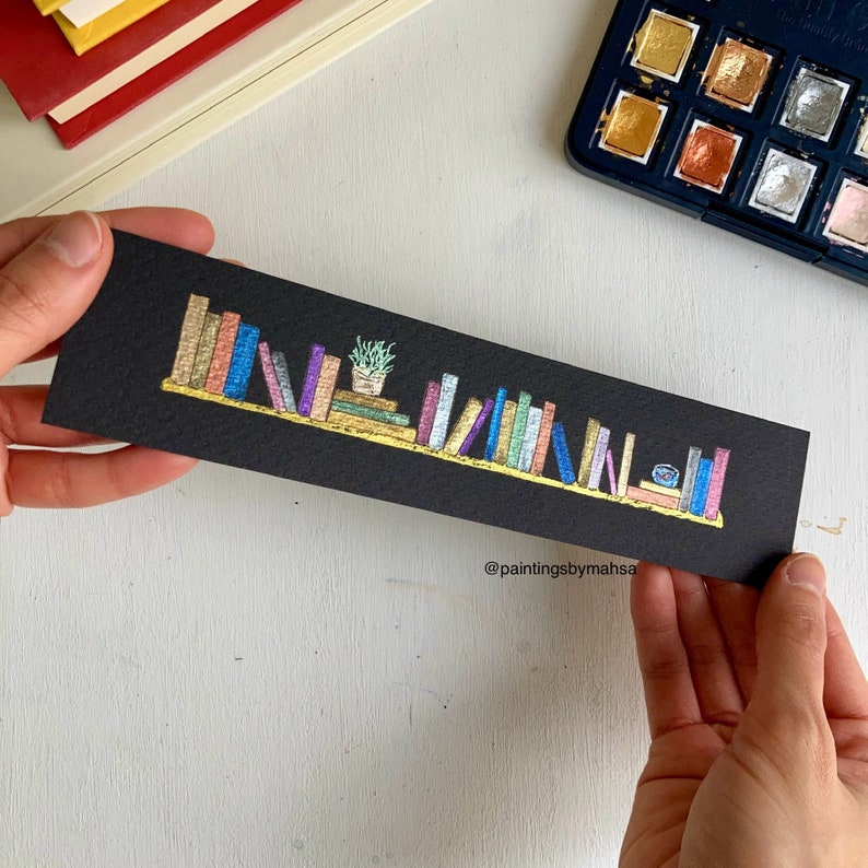 NIEUWE handgeschilderde sprankelende bladwijzers voor elke boekenliefhebber om uw verbeelding te prikkelen afbeelding 3