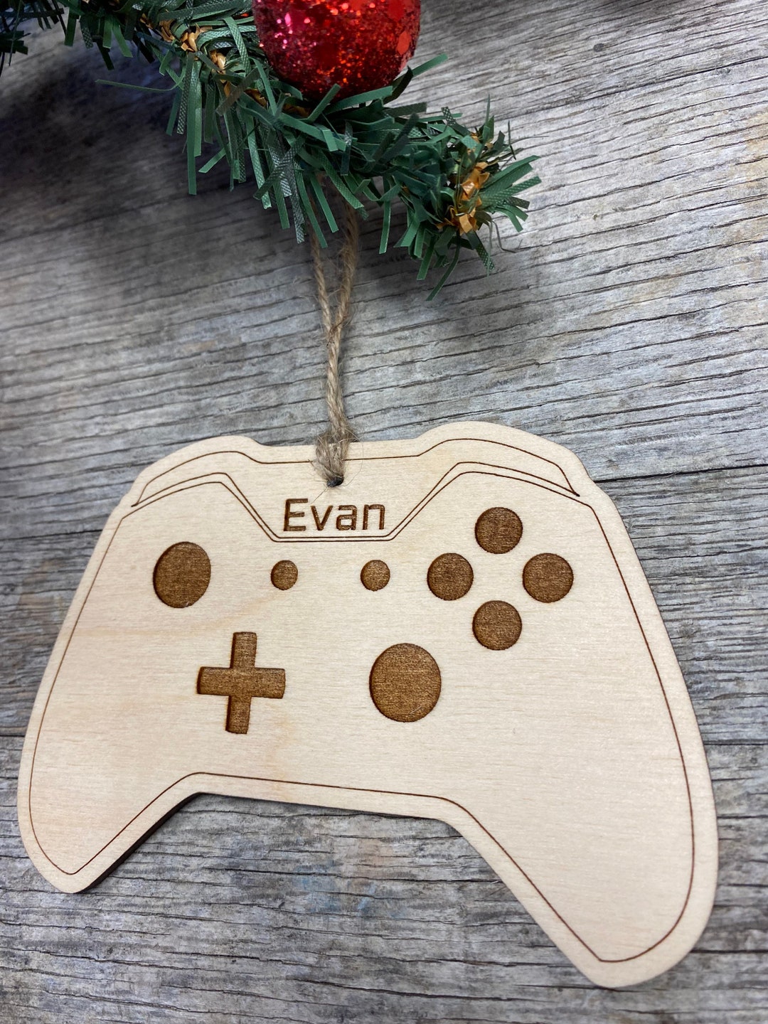 2022 Gaming Controller Personalized Christmas Ornament, Laser Engraved