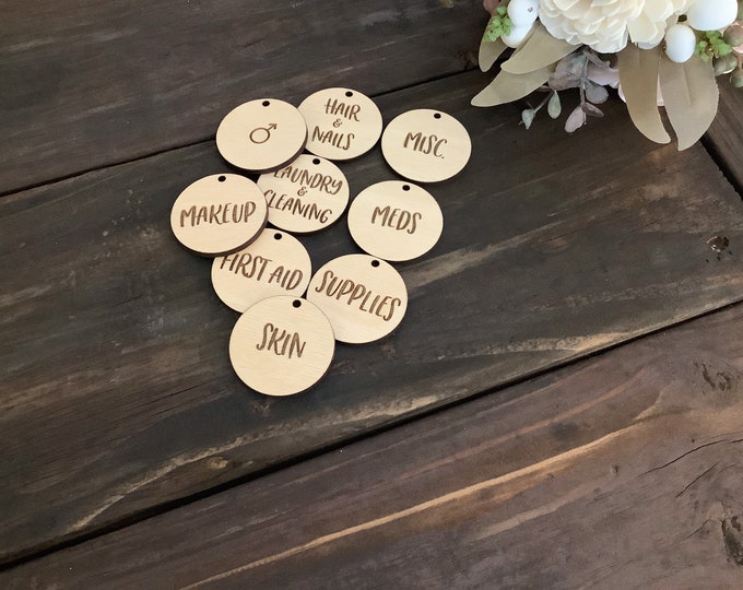 Featured listing image: Personalized Wood Round tags / Wedding Favor Tags / Gift Tags / Custom Engraved Wood Tags/ Party Favor Tags/ personalized tags