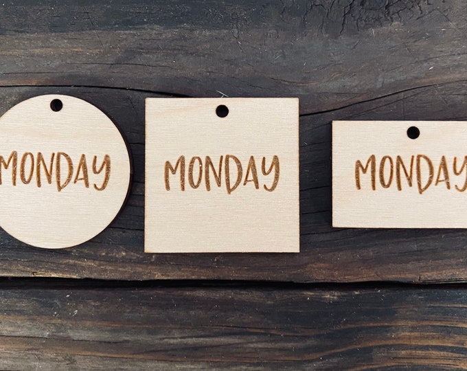 Featured listing image: Custom Engraved Wood Tags: Personalized Organization Labels