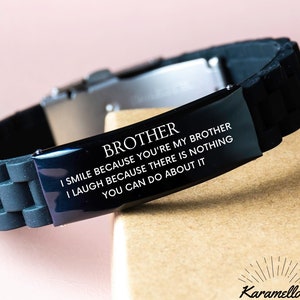 Brother Gift, I Smile Because You&#39;re My Brother, To My Brother Rope Bracelet Gift, Gift From Sister To Brother, Brother Gift from Sister