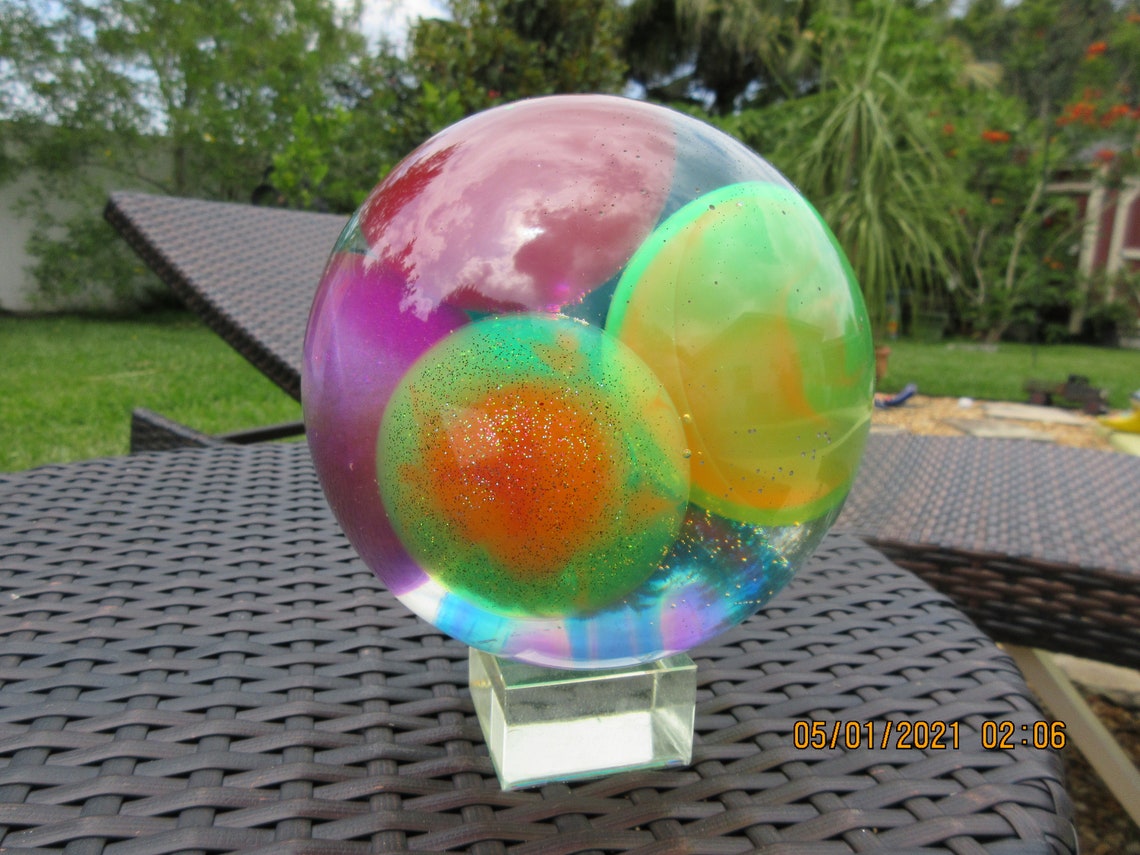 6 acrylic sphere with 6 different color acrylic spheres Etsy