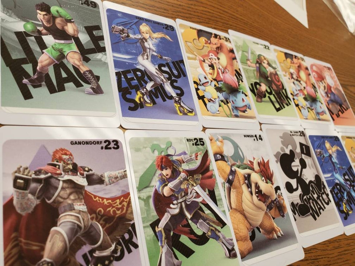 Super Smash Brothers Amiibo Cards Featuring art by | Etsy