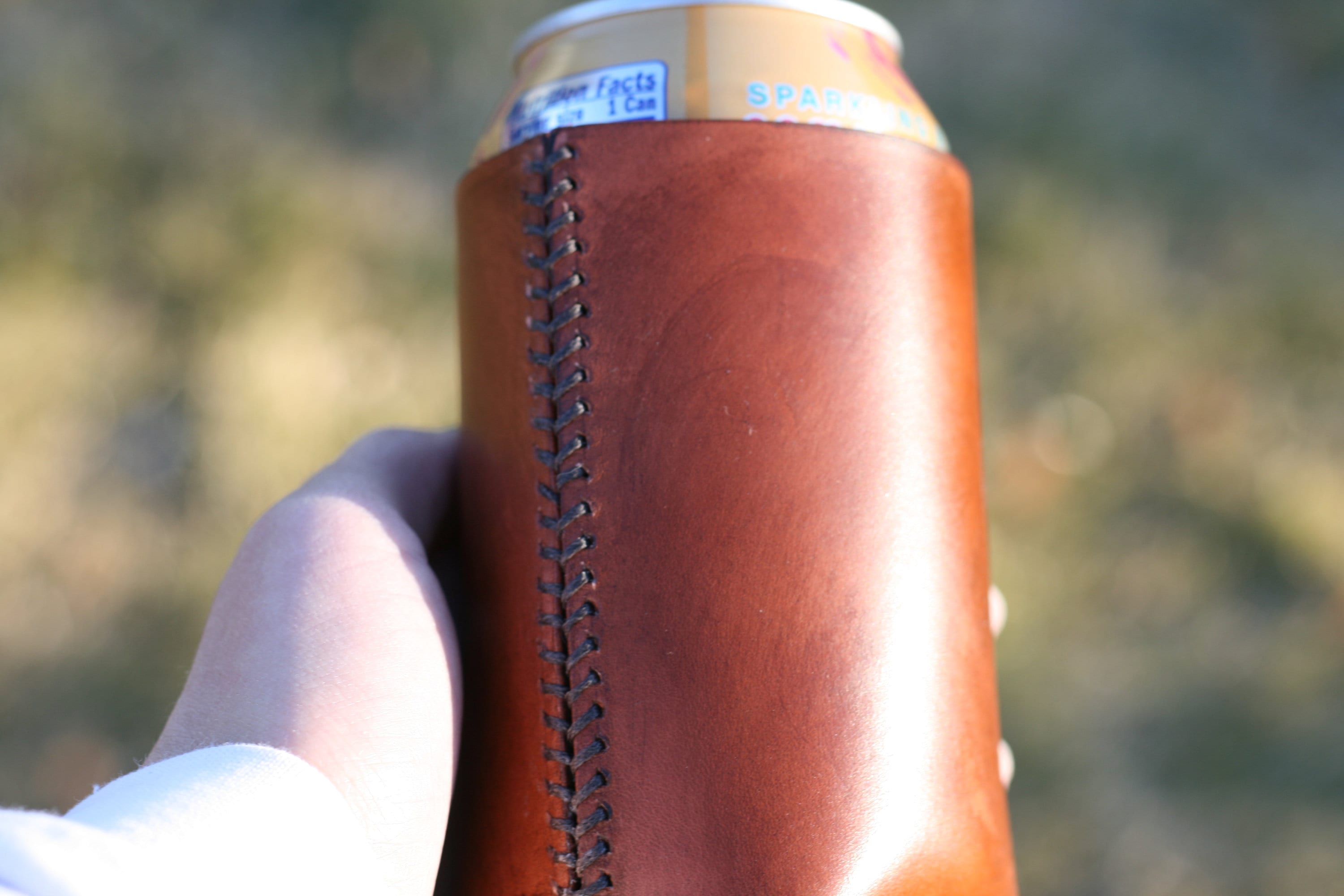 Handmade Leather Can Cozy / Bottle Cozy Leather Koozie / Etsy