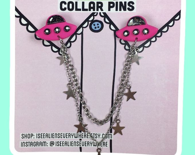 Little UFO Collar Pins