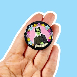 Wednesday Addams Button Badge