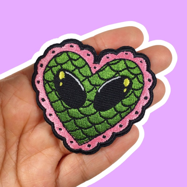 Reptilian at Heart Embroidered Iron-on Patch