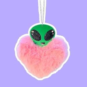 Alien Rearvie Mirror Charm. Cute Alien Charm for car mirror.