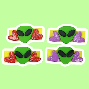 Cosmic Heart Aliens Alligator Haarspangen