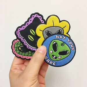 Set of 4 Iron-On Patches.