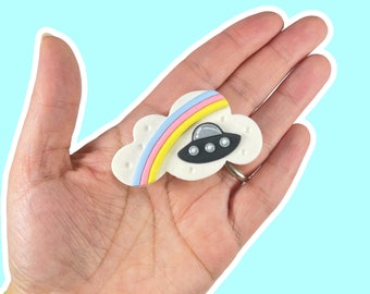 Onder de Rainbow UFO-haarclip