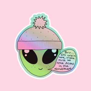 Brr.. Holograficzna naklejka Alien