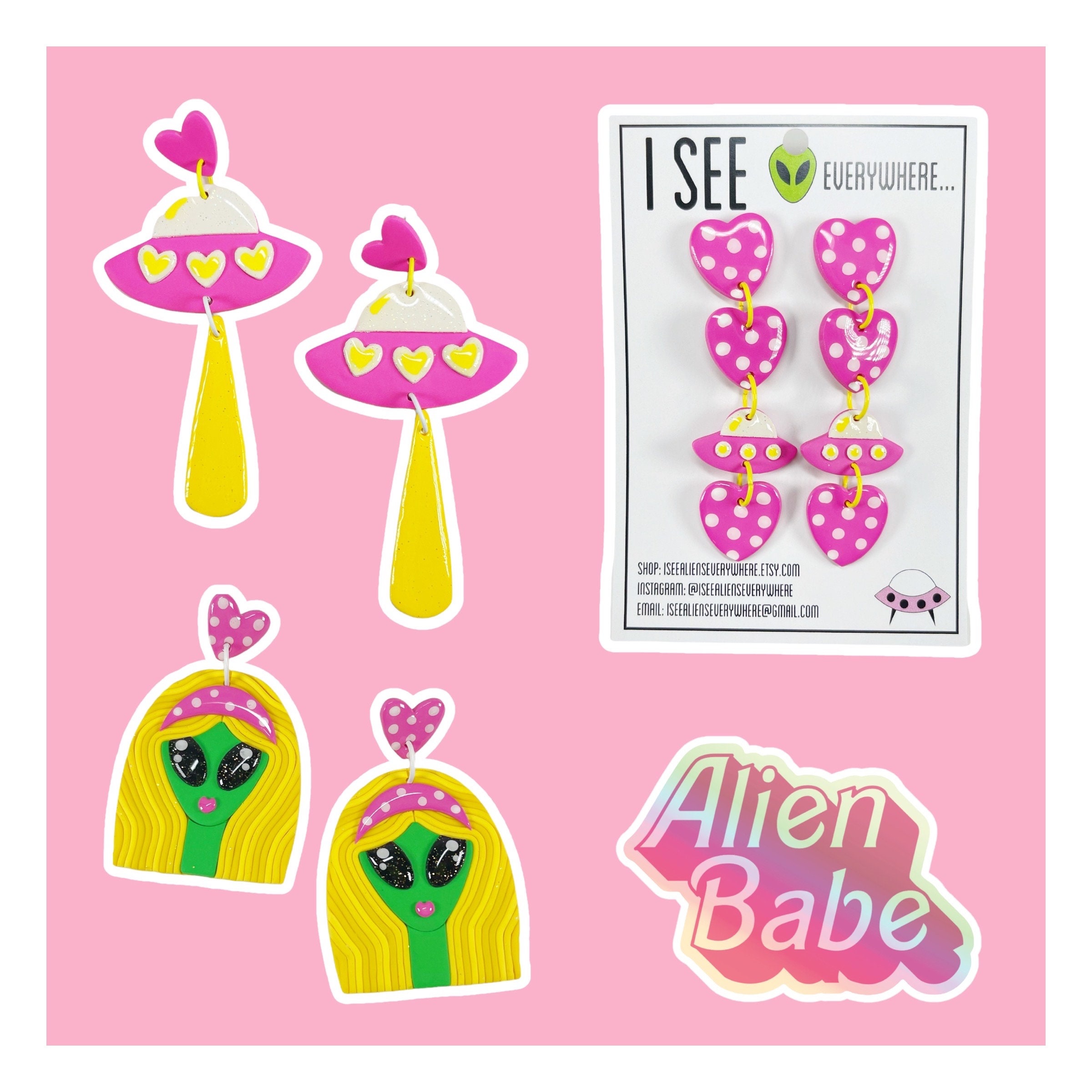 Pink Alien Babe - Etsy