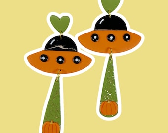 UFO Earrings (Pumpkin Stealer)