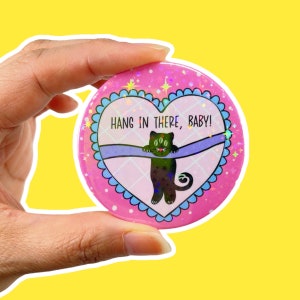 Alien Cat Button Badge
