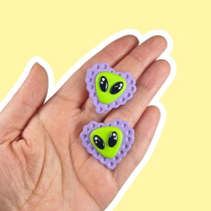 Mini spinki do włosów "Exterrestrial Love Alien"