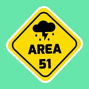 Storm Area 51 Waterproof Vinyl Sticker