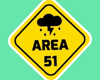 Storm Area 51 Wasserdichter Vinyl-Aufkleber