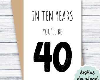 30th Birthday Card Funny, PRINTABLE Birthday Card 30, Funny Birthday Card Friend, DOWNLOADABLE Birthday Card Sister, Birthday Card Brother