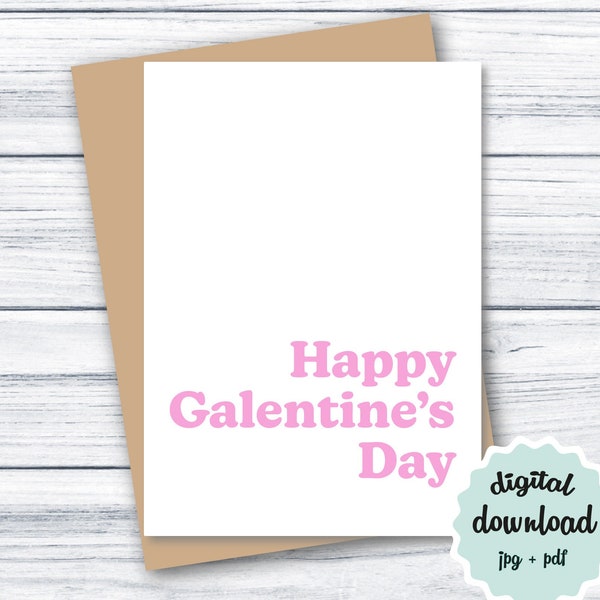 Happy Galentine's Day PRINTABLE Galentines Card Funny Valentines Day Card for Friends DIGITAL DOWNLOAD Valentine's Day Card Best Friend