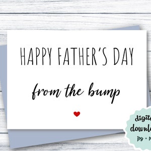 Linda tarjeta del Día del Padre para el futuro papá NSTANT DESCARGAR Feliz Día del Padre Desde The Bump, Tarjeta IMPRIMIBLE del Día del Padre Papá Para Ser, Tarjeta 5x7