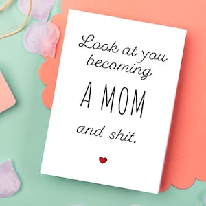 Carte de baby shower imprimable, carte future maman, carte de future maman, carte de nouvelle maman, carte de naissance, carte de bébé TÉLÉCHARGER carte de grossesse drôle