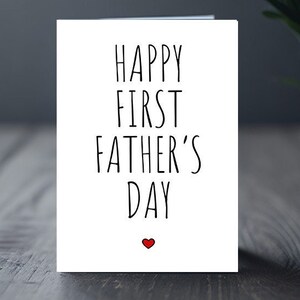 1. Vatertagskarte DOWNLOAD, Happy Erster Vatertag DRUCKBAR, süße Vatertagskarte für neuen Vater, neue Vatertagskarte, 5x7 Karte