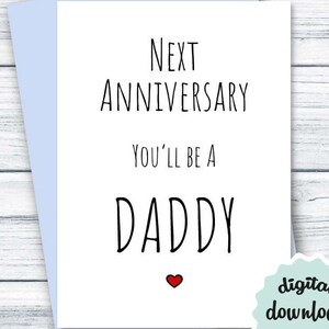 Verjaardagskaart Zwangerschap aankondigingskaart voor papa om te zijn, AFDRUKBARE verjaardagskaart voor toekomstige papa, volgende verjaardag zul je een papa zijn