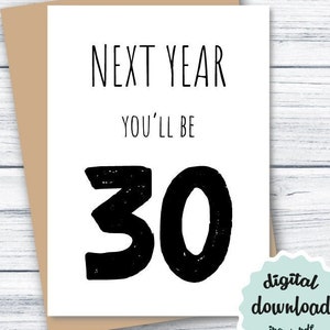 Funny Birthday Card 29 PRINTABLE 29th Birthday Card Funny, 29 Birthday Card for Friend, Sarcastic Birthday Card DOWNLOADABLE