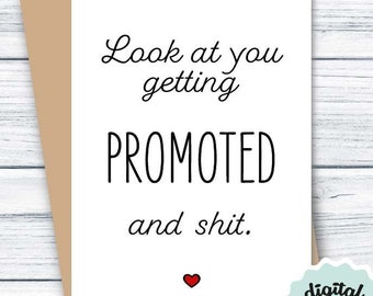 Promotion Card PRINTABLE Congratulations Card Promotion Congrats Card Getting Promoted INSTANT DOWNLOAD New Job Card