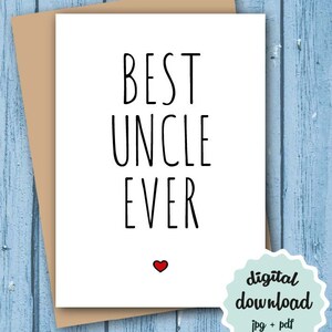 uncle birthday card birthday card for uncle printable etsy