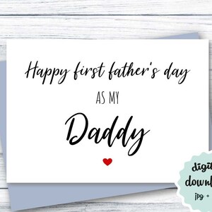 1ère carte de fête des pères TÉLÉCHARGER Bonne première fête des pères comme mon papa, jolie 1ère carte de fête des pères pour nouveau papa IMPRIMABLE 5x7 Carte TÉLÉCHARGEABLE