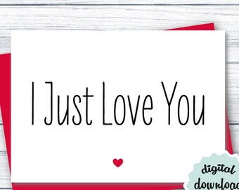 I Love You Printable - Etsy