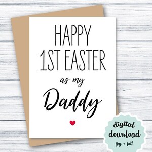 Paaskaart nieuwe vader | Fijne 1e Pasen als mijn papa | AFDRUKBARE Paaskaart voor nieuwe vader | DIGITALE DOWNLOAD | Leuke paaskaart van Baby