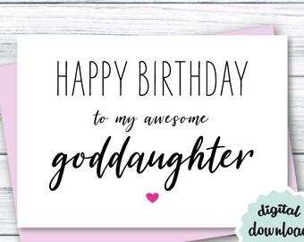 My Goddaughter Card Etsy My Goddaughter Card Etsy