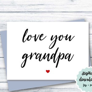 Tarjeta del Día del Padre Abuelo, Tarjeta del Día del Padre DESCARGAR, Te amo abuelo, Tarjeta del Día del Padre Abuelo, Tarjeta del Día del Padre Abuelo IMPRIMIBLE