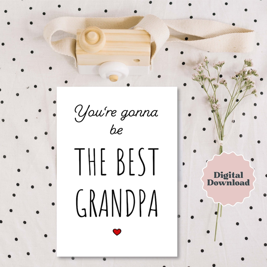 Future Grandpa Card PRINTABLE Baby Announcement Card for - Etsy