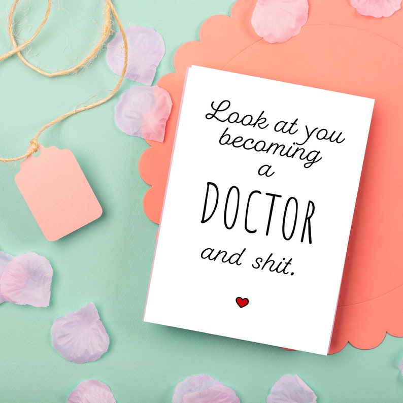 Doctor Graduation Card PRINTABLE Look at You Becoming a Doctor - Etsy