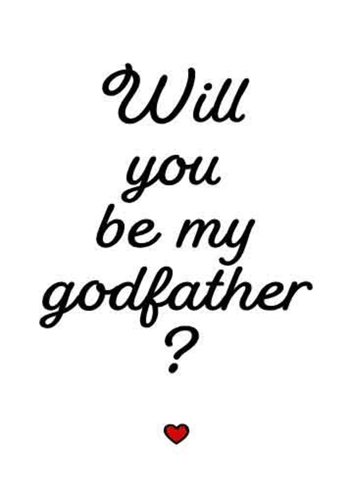 Will You Be My Godfather Card DIGITAL DOWNLOAD Godfather | Etsy
