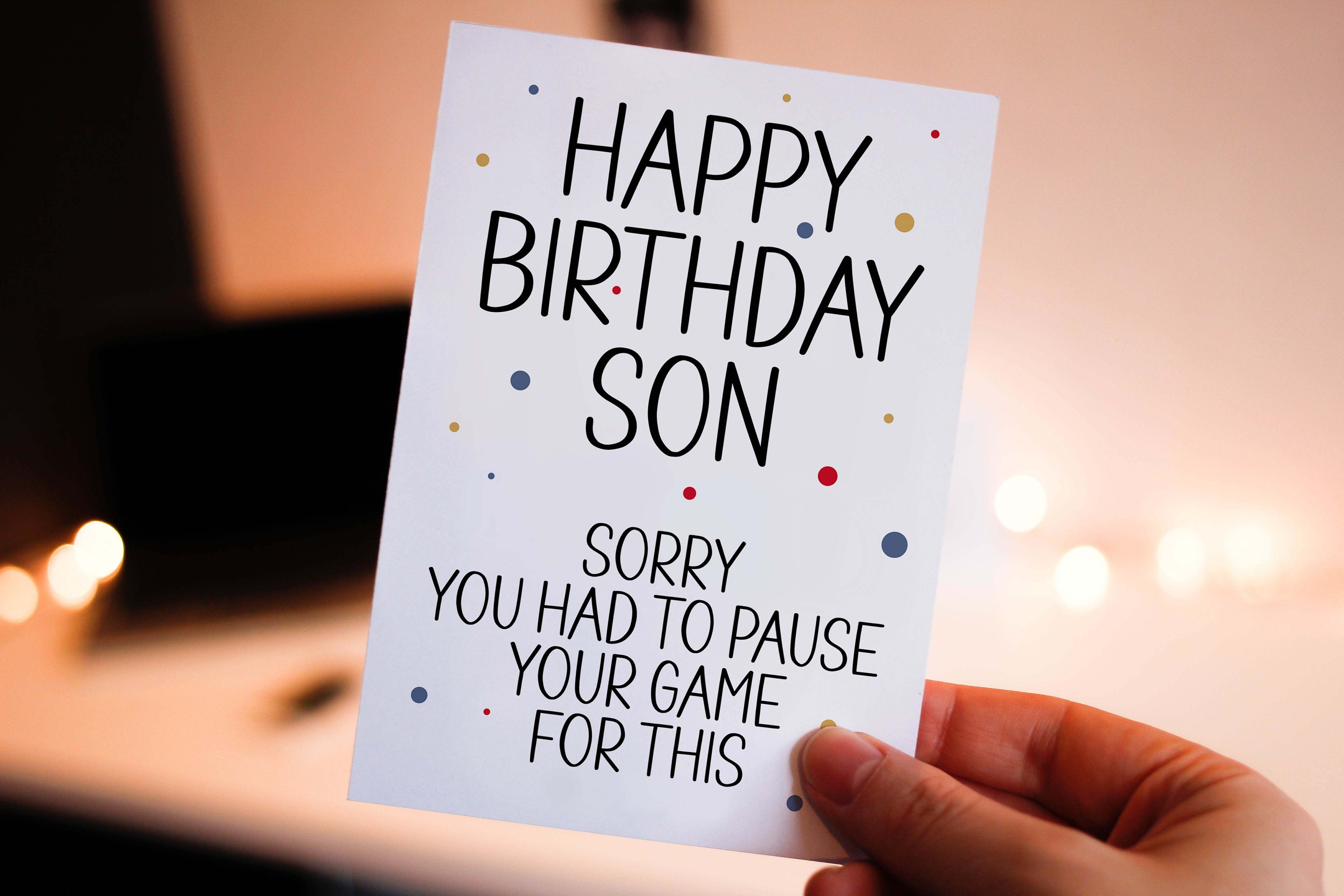 Son Birthday Card PRINTABLE Funny Boys Birthday Card Gamer Video Game ...