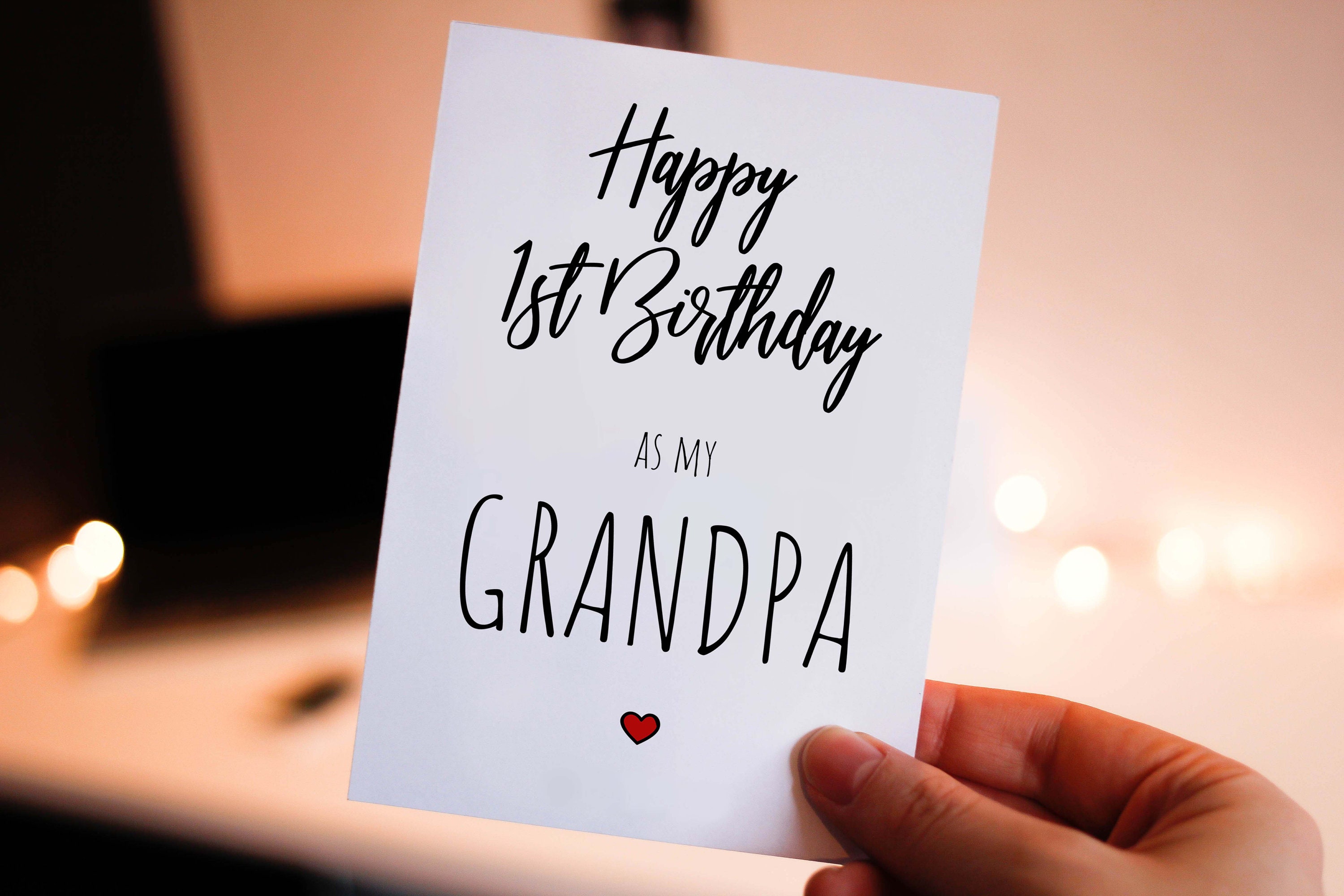 New Grandpa Birthday Card PRINTABLE Birthday Card for New Etsy